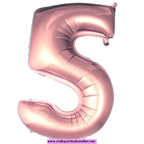 5 Rakam Rose Folyo Balon